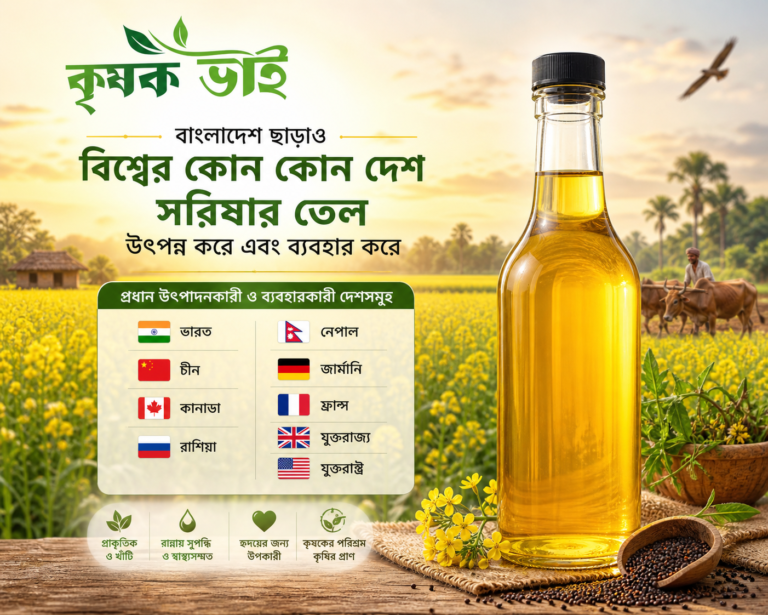 বাংলাদেশ ছাড়াও বিশ্বের কোন কোন দেশ সরিষার তেল উৎপাদন ও ব্যবহার করে